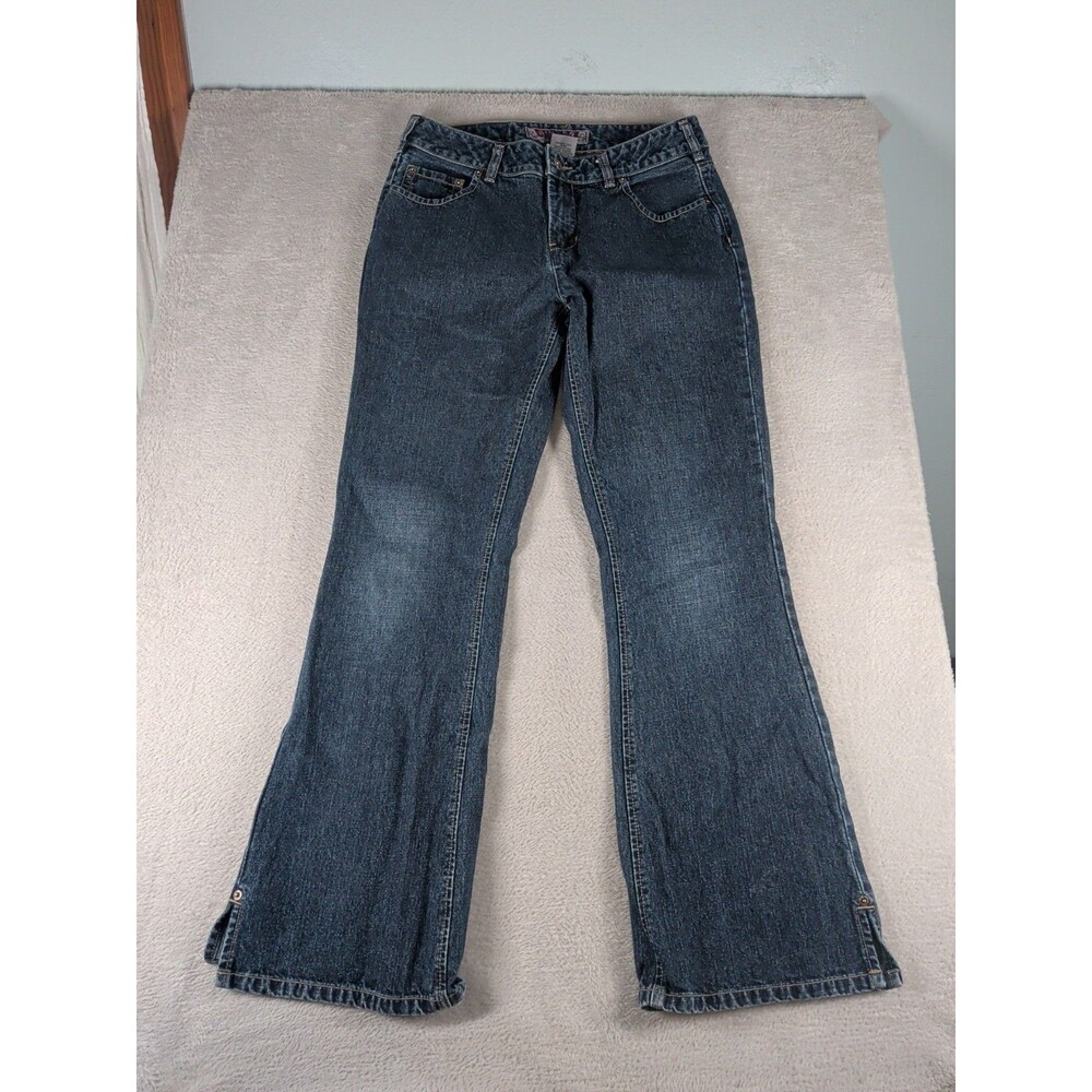 Vintage Silver Jeans Womens 31x32 Blue Bootcut Distressed Y2K slit hem
